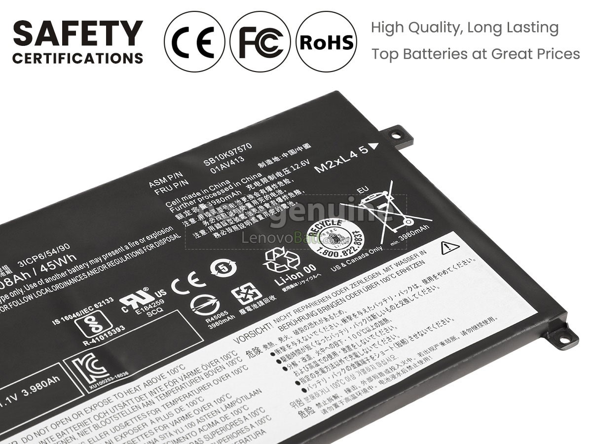 11.1V 45Wh battery for Lenovo ThinkPad E470