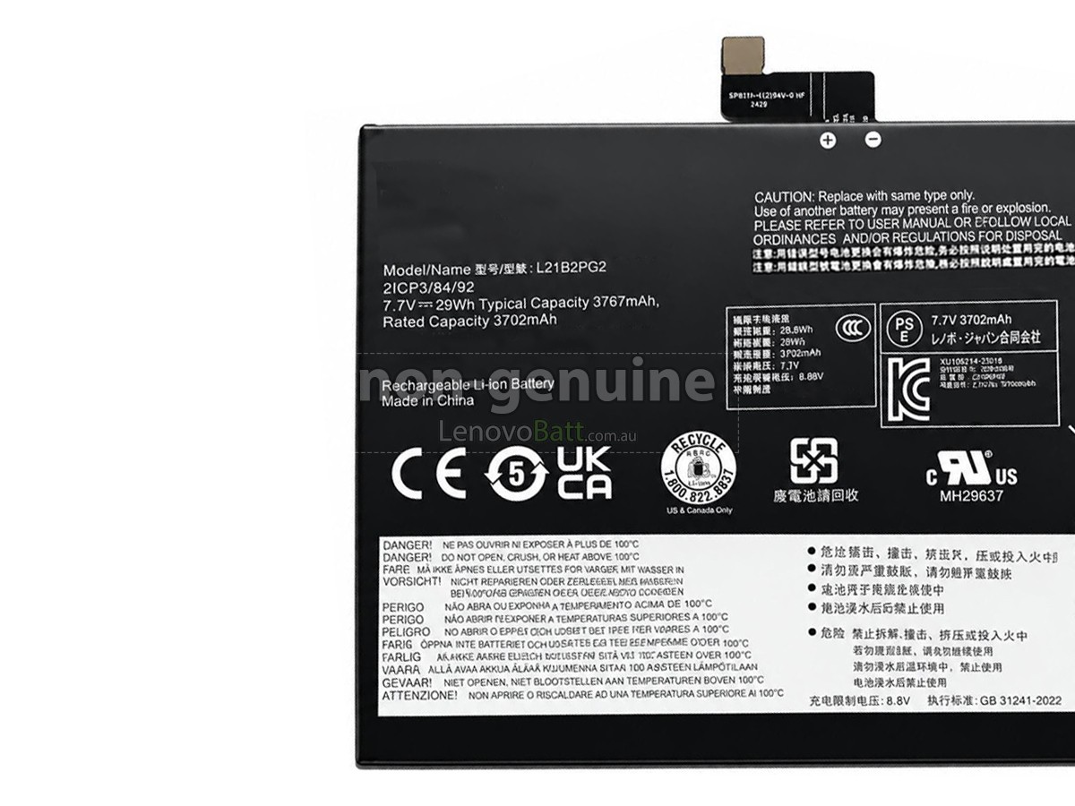 battery for Lenovo IP DUET 3 CHROME 11Q727-82T60003FR