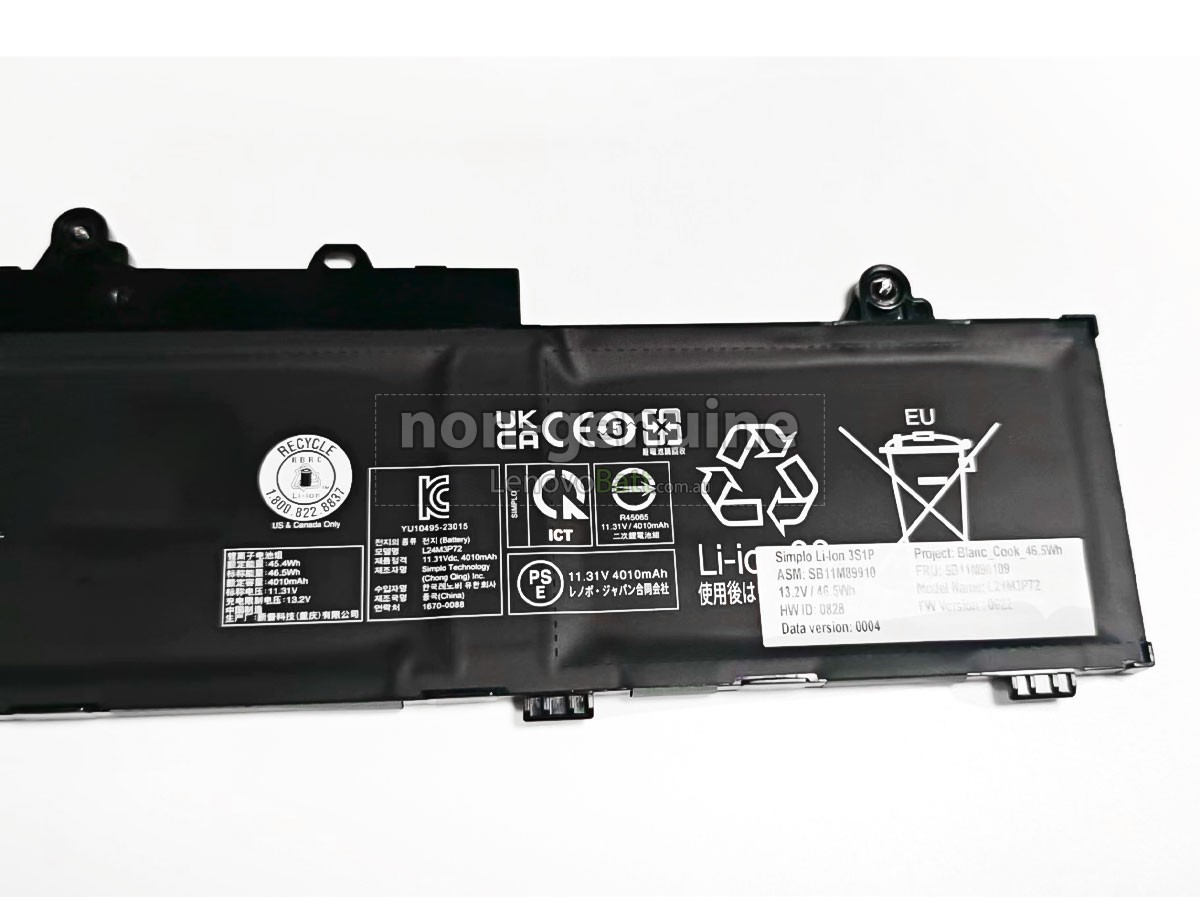battery for Lenovo ThinkPad L16 GEN 2-21SA0015IU